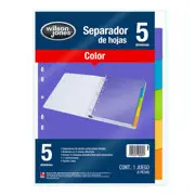 Separador Wilson Jones Polipropileno 5 divisiones T.Carta JG