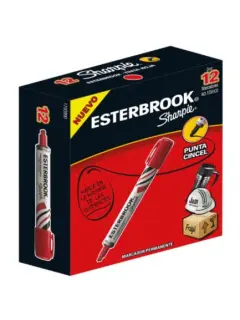 Marcador Esterbrook Permanente Grueso Rojo CJ12