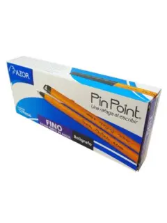 Bolígrafo Azor Pin Point Color Punto Fino Negro CJ12
