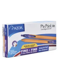 Bolígrafo Azor Pin Point RT Azul Punto Fino CJ12