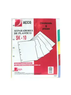 Separador ACCO P0560 Tamaño Carta con 5 Divisiones PQ