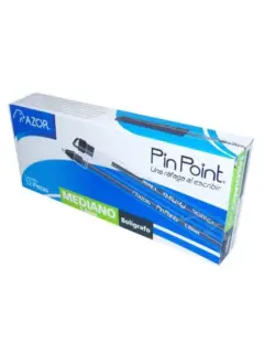 Bolígrafo Azor Pin Point Punto Mediano Negro CJ12