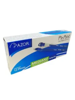 Bolígrafo Azor Pin Point Punto Mediano Azul CJ12